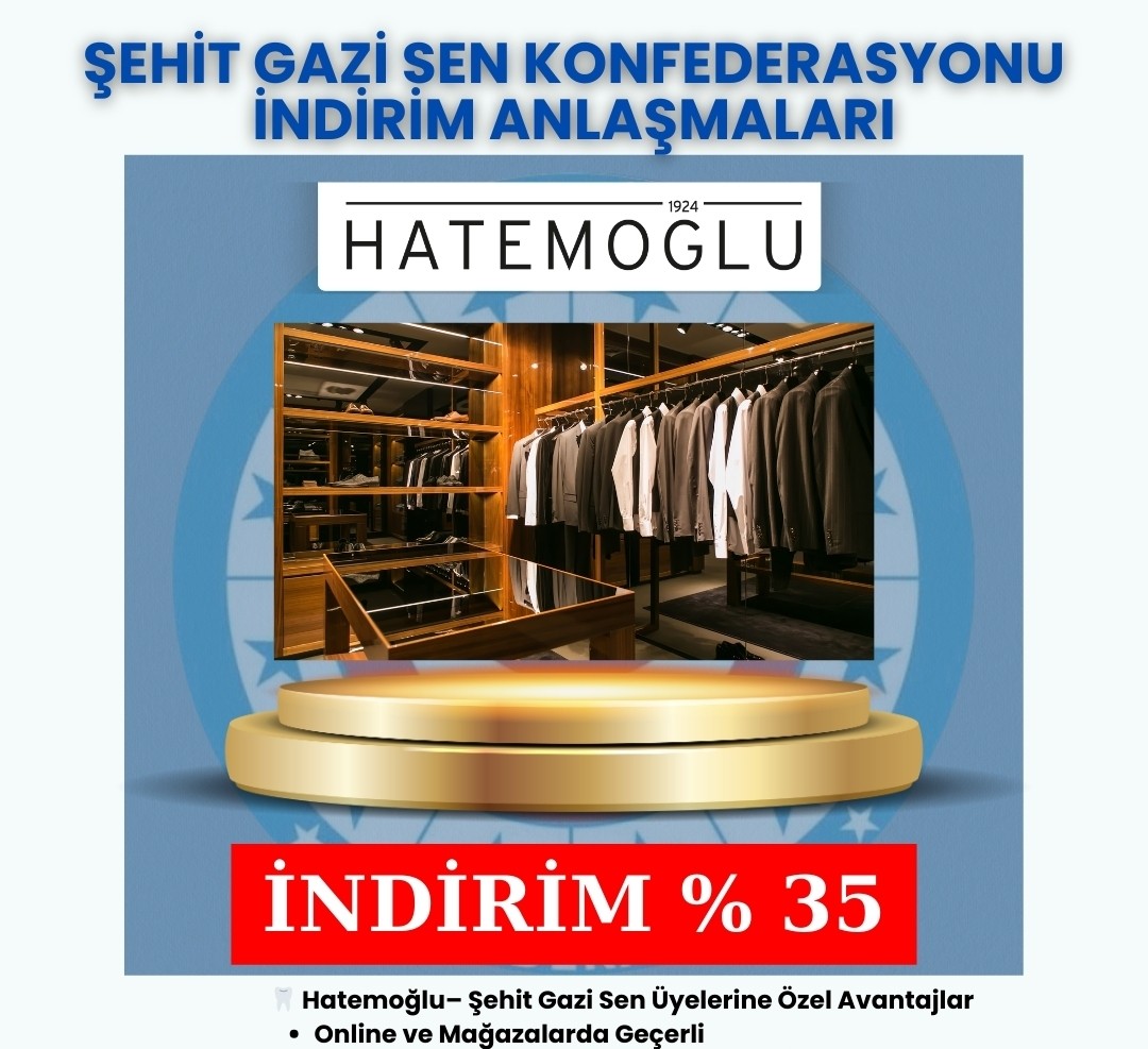 Sendika Üyelerine Özel Hatemoğlu İndirimi | Online ve Mağazalarda Geçerli
